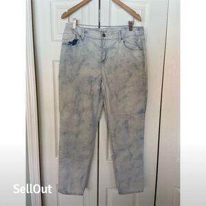 Chicos Blue Ankle Jeans Size 2 Light Wash Standard 5-Pocket Design